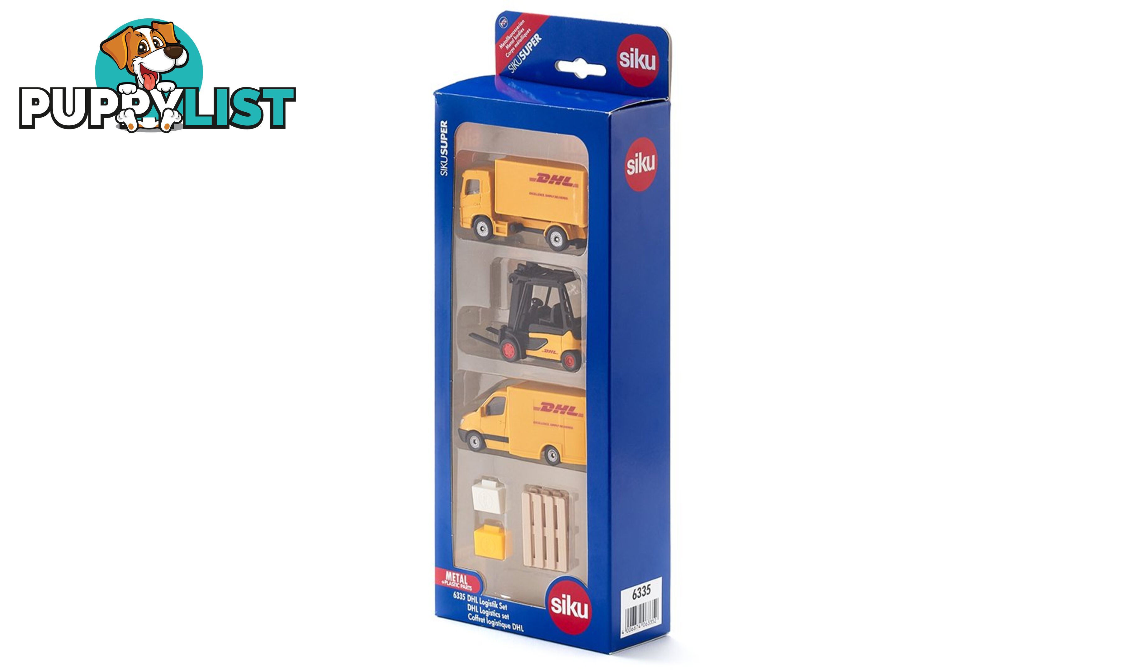 Siku - DHL Logistics 3 Vehicle And Accessories Playset - Mdsi6335 - 4006874063352