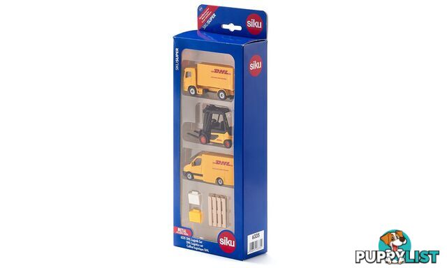 Siku - DHL Logistics 3 Vehicle And Accessories Playset - Mdsi6335 - 4006874063352