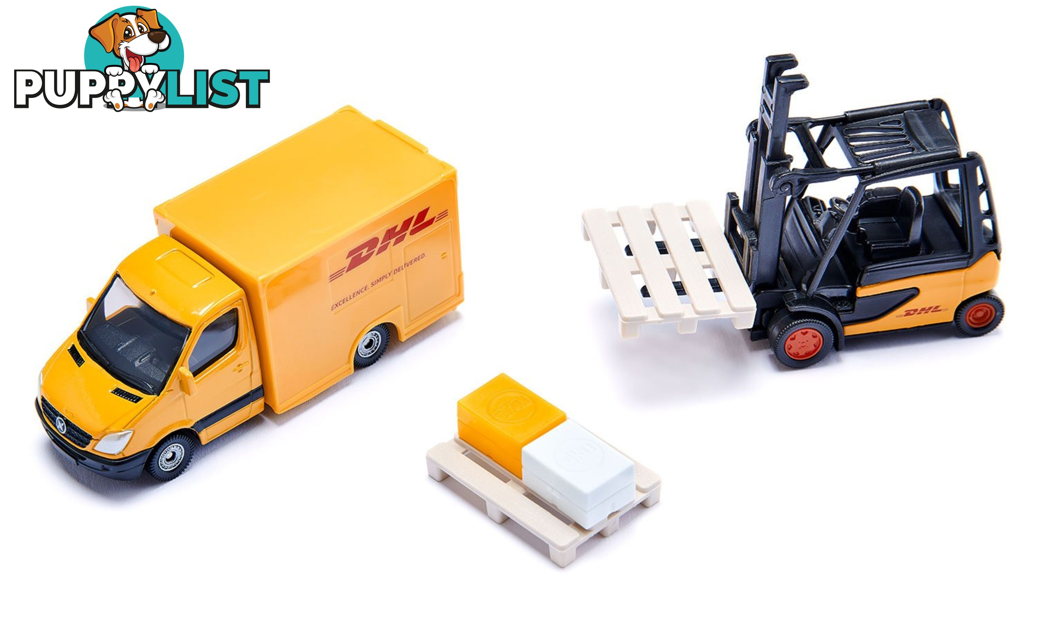 Siku - DHL Logistics 3 Vehicle And Accessories Playset - Mdsi6335 - 4006874063352