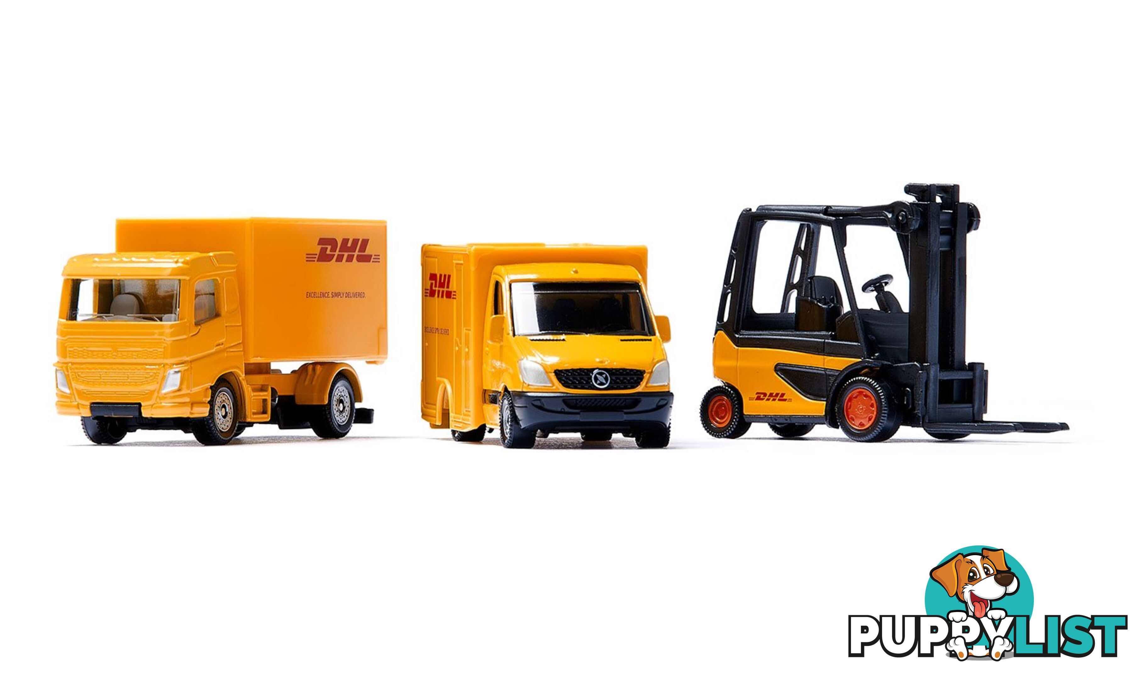 Siku - DHL Logistics 3 Vehicle And Accessories Playset - Mdsi6335 - 4006874063352