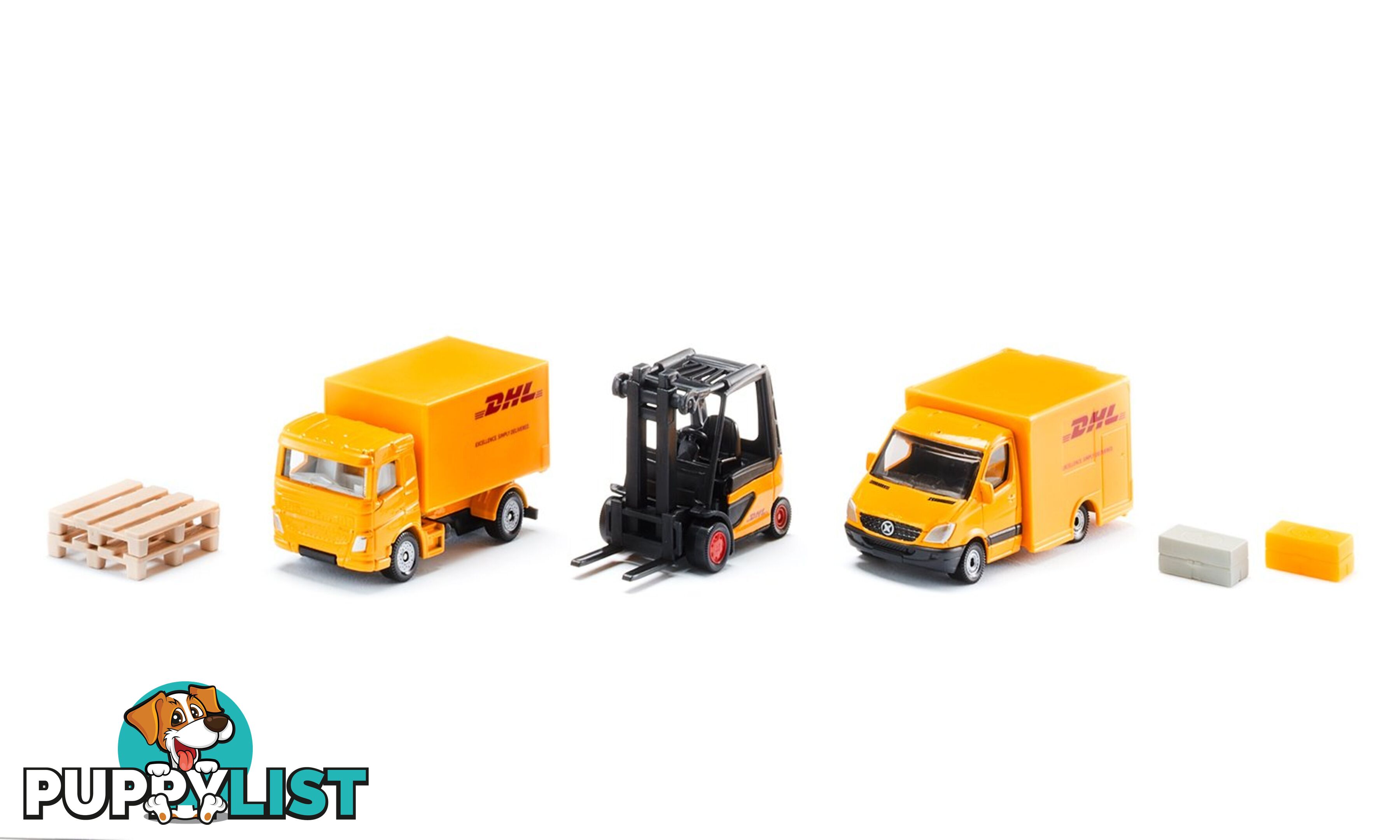 Siku - DHL Logistics 3 Vehicle And Accessories Playset - Mdsi6335 - 4006874063352