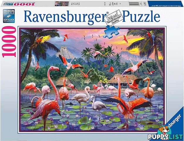 Ravensburger - Pink Flamingos Jigsaw Puzzle 1000pc - Mdrb17082 - 4005556170821