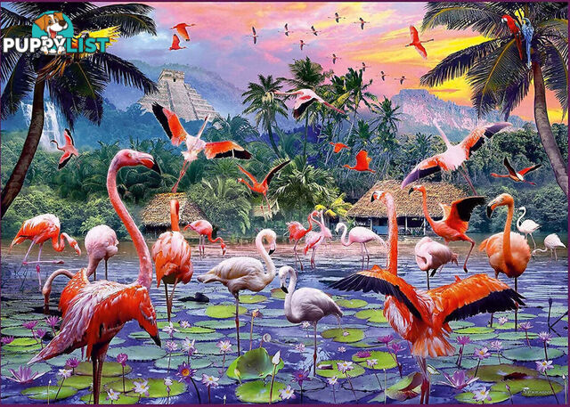 Ravensburger - Pink Flamingos Jigsaw Puzzle 1000pc - Mdrb17082 - 4005556170821