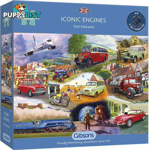 Gibsons - Iconic Engines 1000pc Jiugsaw Puzzle - Jdgib062939 - 5012269062939