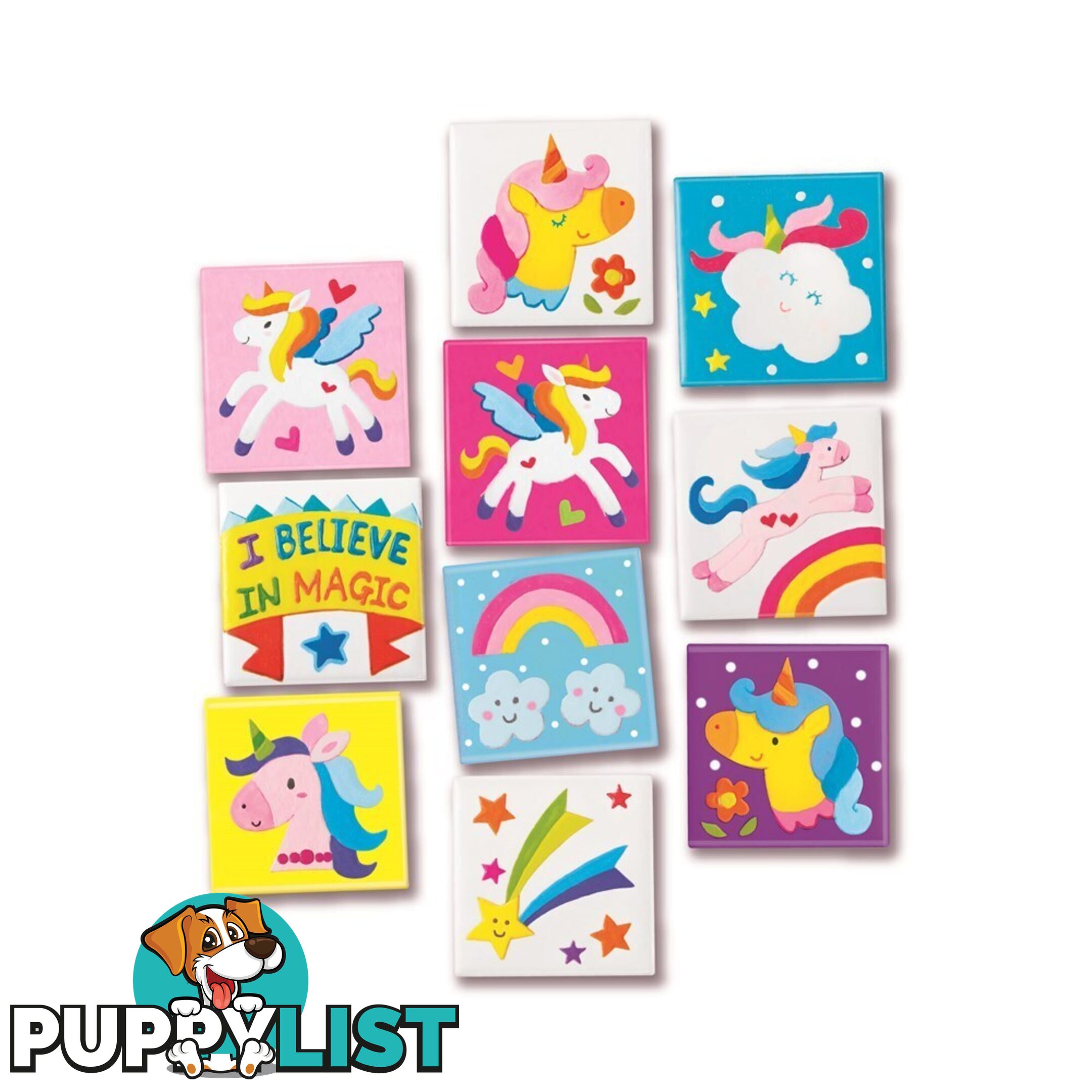 4m - Creative Craft - Mini Tile Art - Unicorns - Johnco - Jpc4740 - 4893156047403