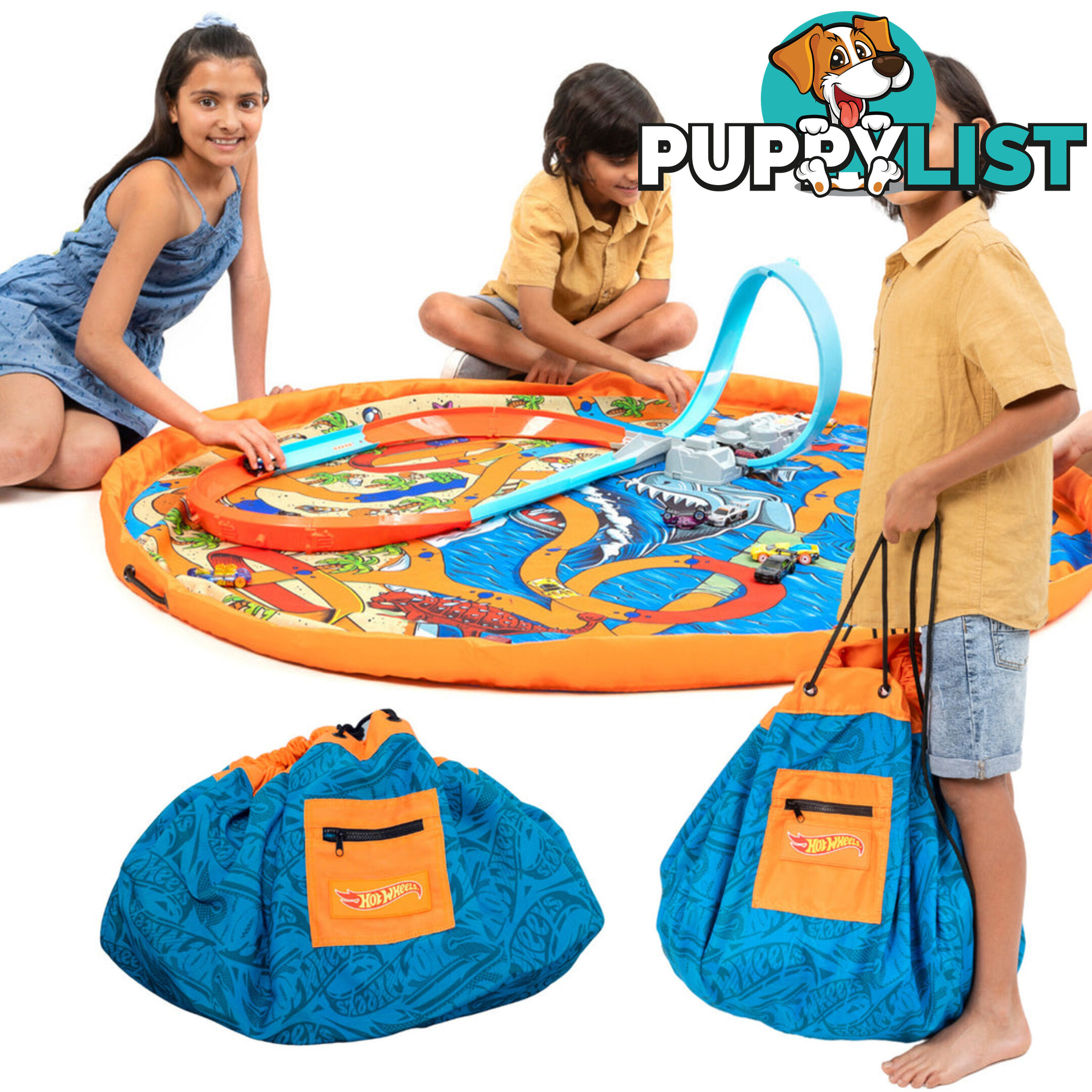 Hot Wheels® Play Pouch Toy Storage Bag &amp; Mat - Art66064 - 795853912999