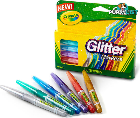 Crayola - Glitter Marker 6pk - Bs588629 - 071662286293