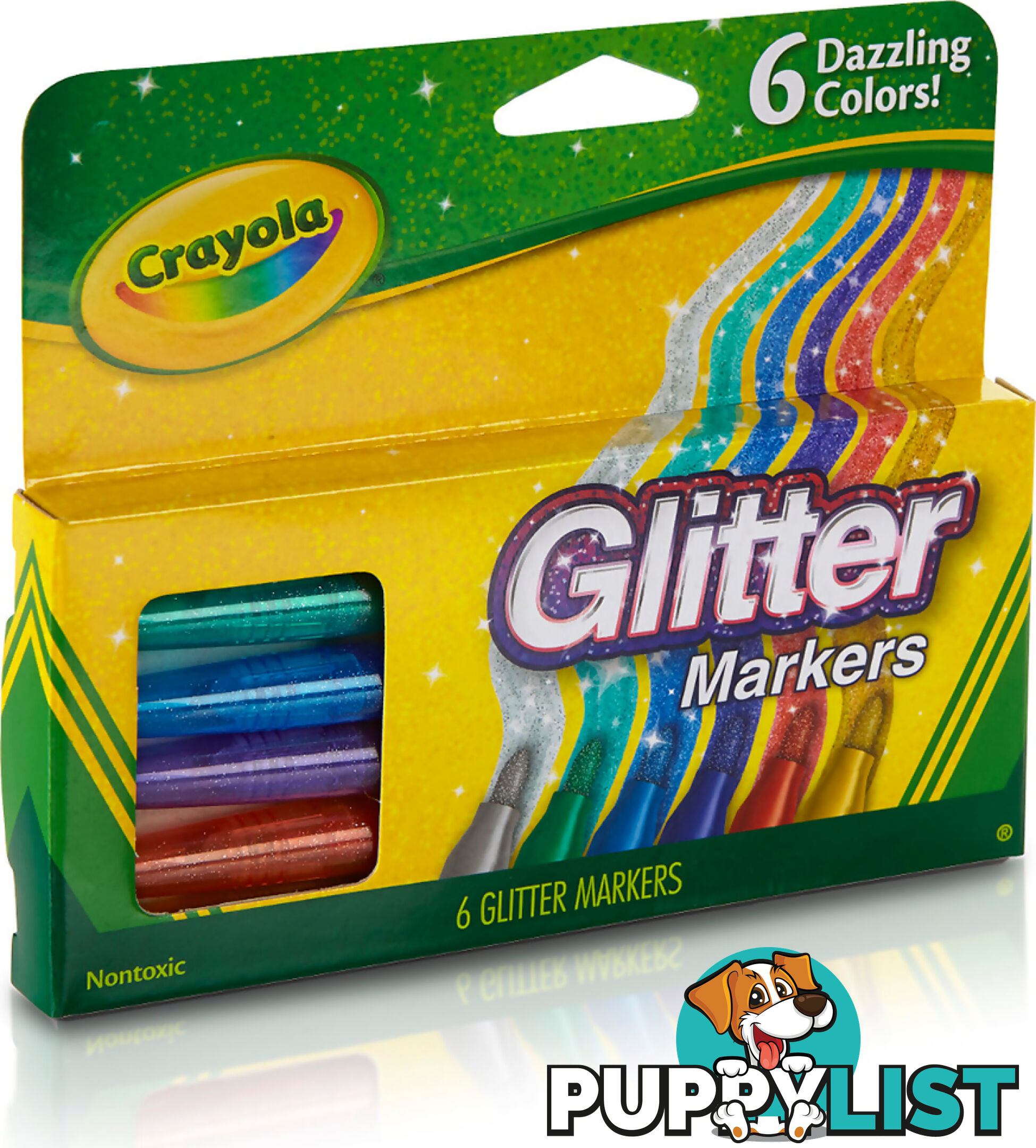 Crayola - Glitter Marker 6pk - Bs588629 - 071662286293