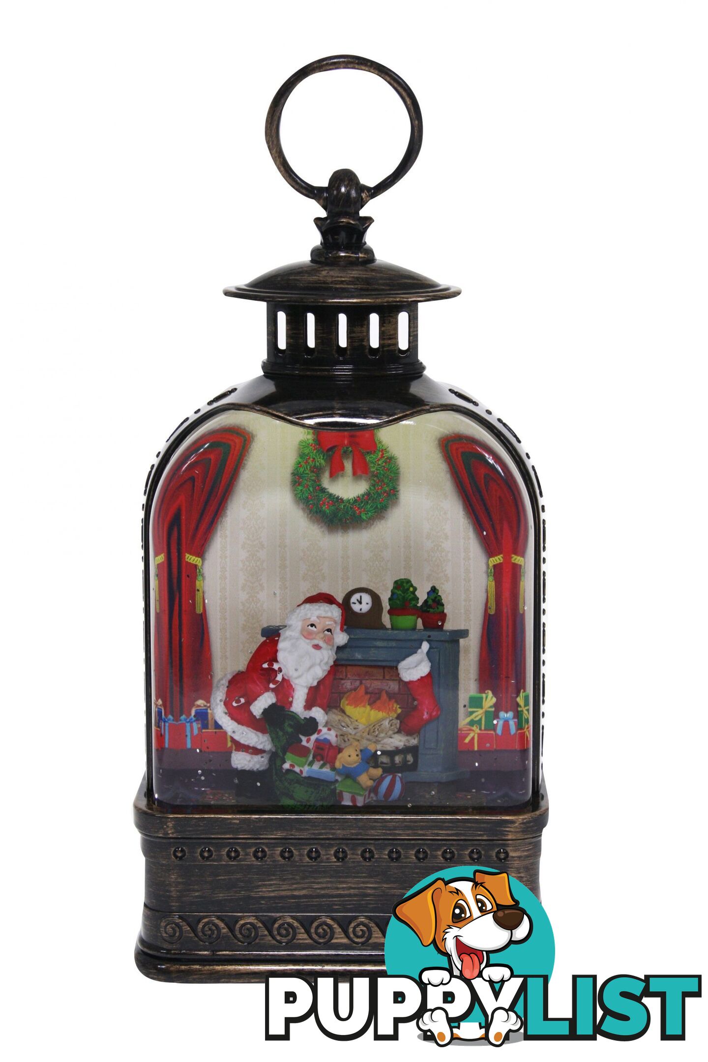 Cotton Candy - Xmas Brass Lantern Medium Santa Gifts - Ccxac407 - 9353468016610