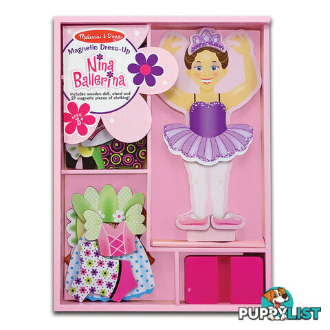 Melissa & Doug - Nina Ballerina Magnetic Dress-up Set   Mdmnd3554 - 000772035545