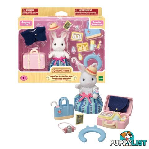 Sylvanian Families - Weekend Travel Set With Snow Rabbit Mother - Mdsf5641 - 5054131056417