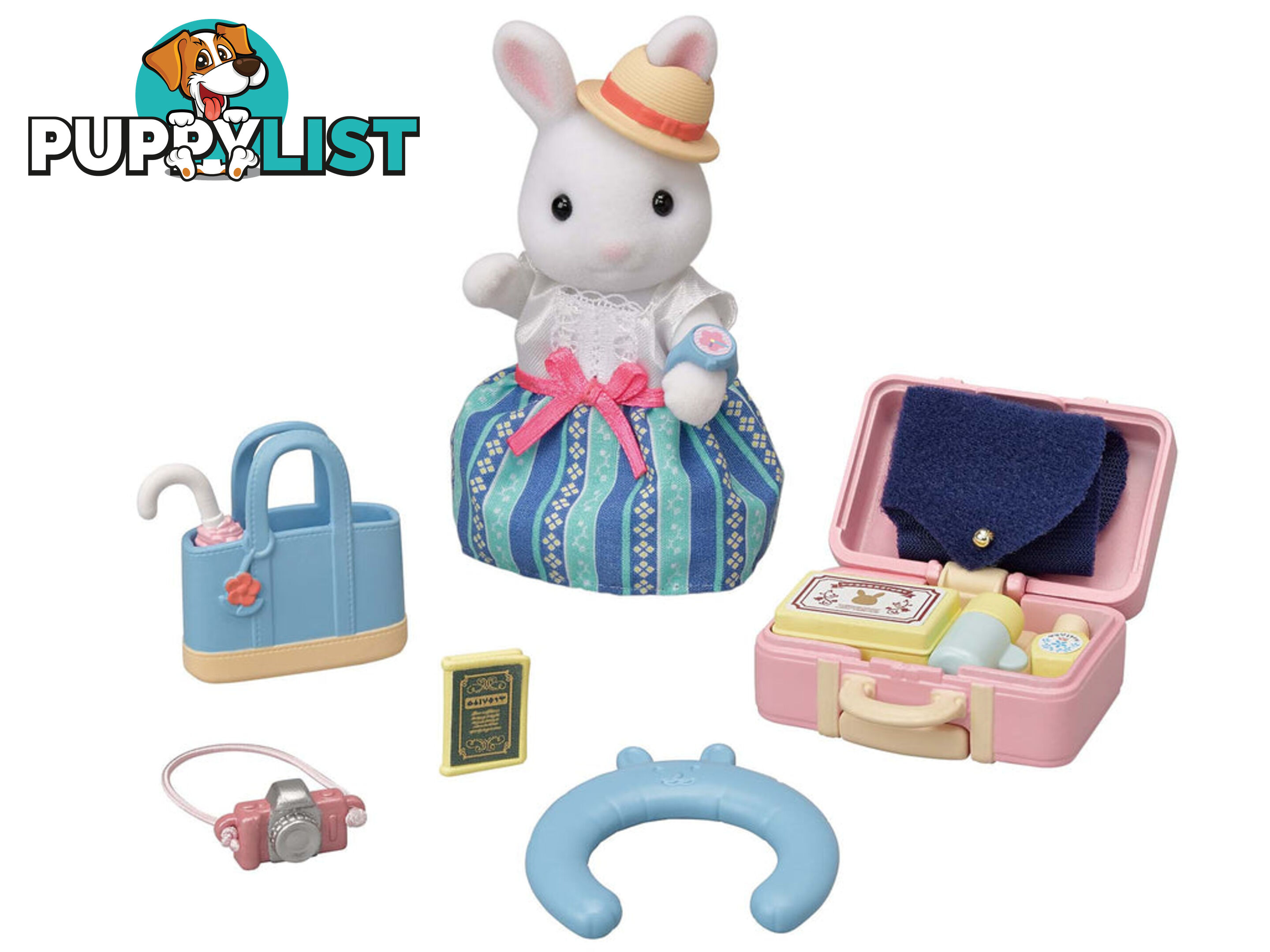 Sylvanian Families - Weekend Travel Set With Snow Rabbit Mother - Mdsf5641 - 5054131056417