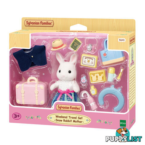 Sylvanian Families - Weekend Travel Set With Snow Rabbit Mother - Mdsf5641 - 5054131056417