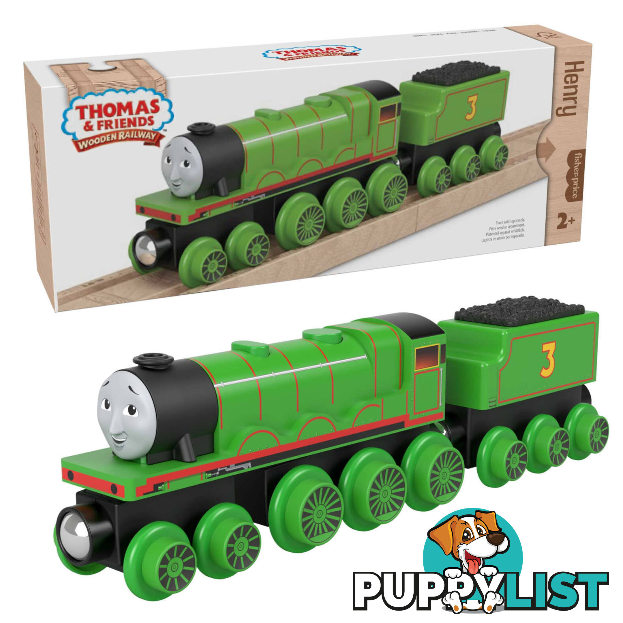 Thomas & Friends Wooden Railway Henry Engine And Coal Car - Mahbk18 - 887961990775