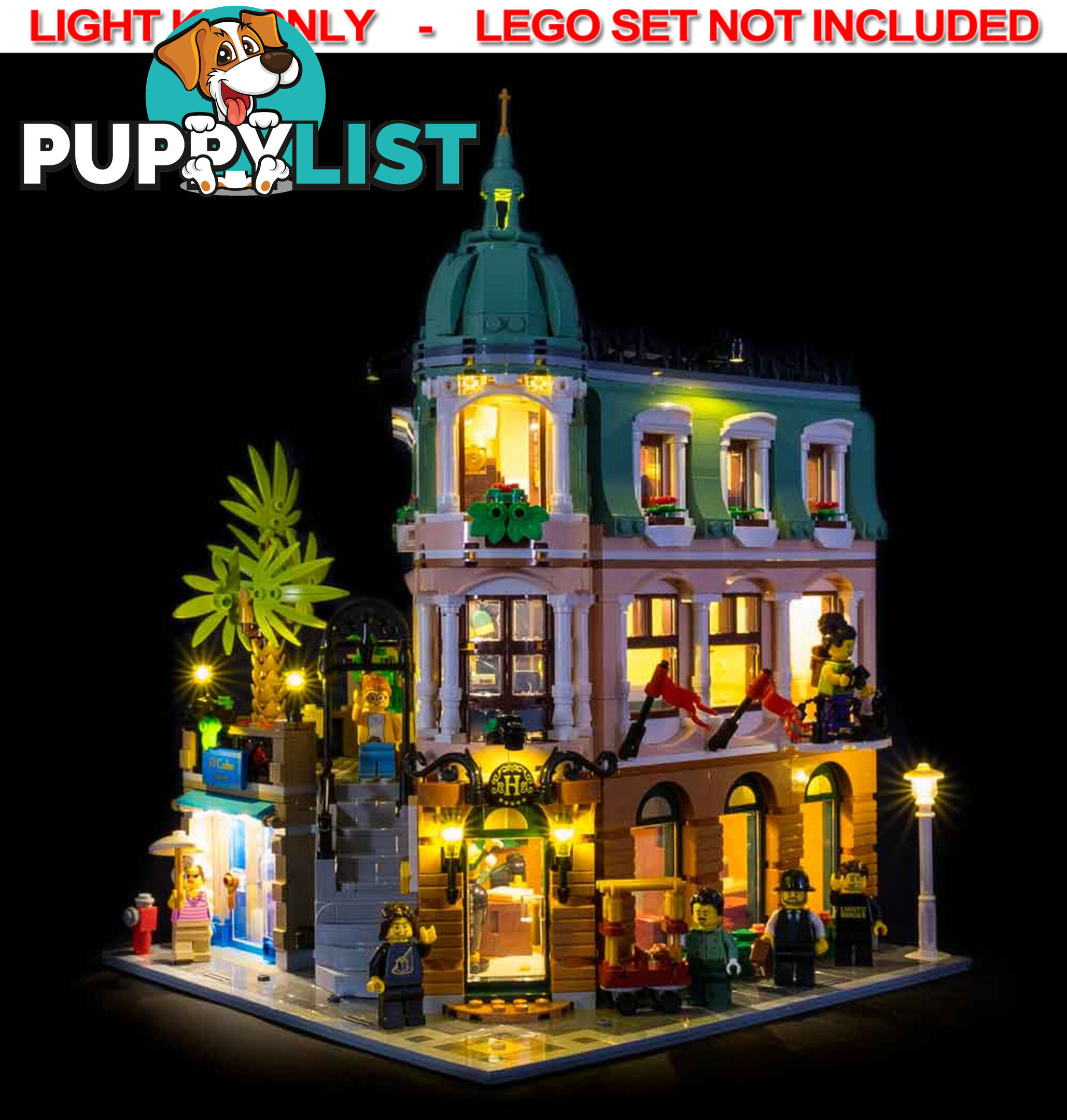 LIGHT KIT for LEGO Boutique Hotel 10297 - Light My Bricks - 744109767784