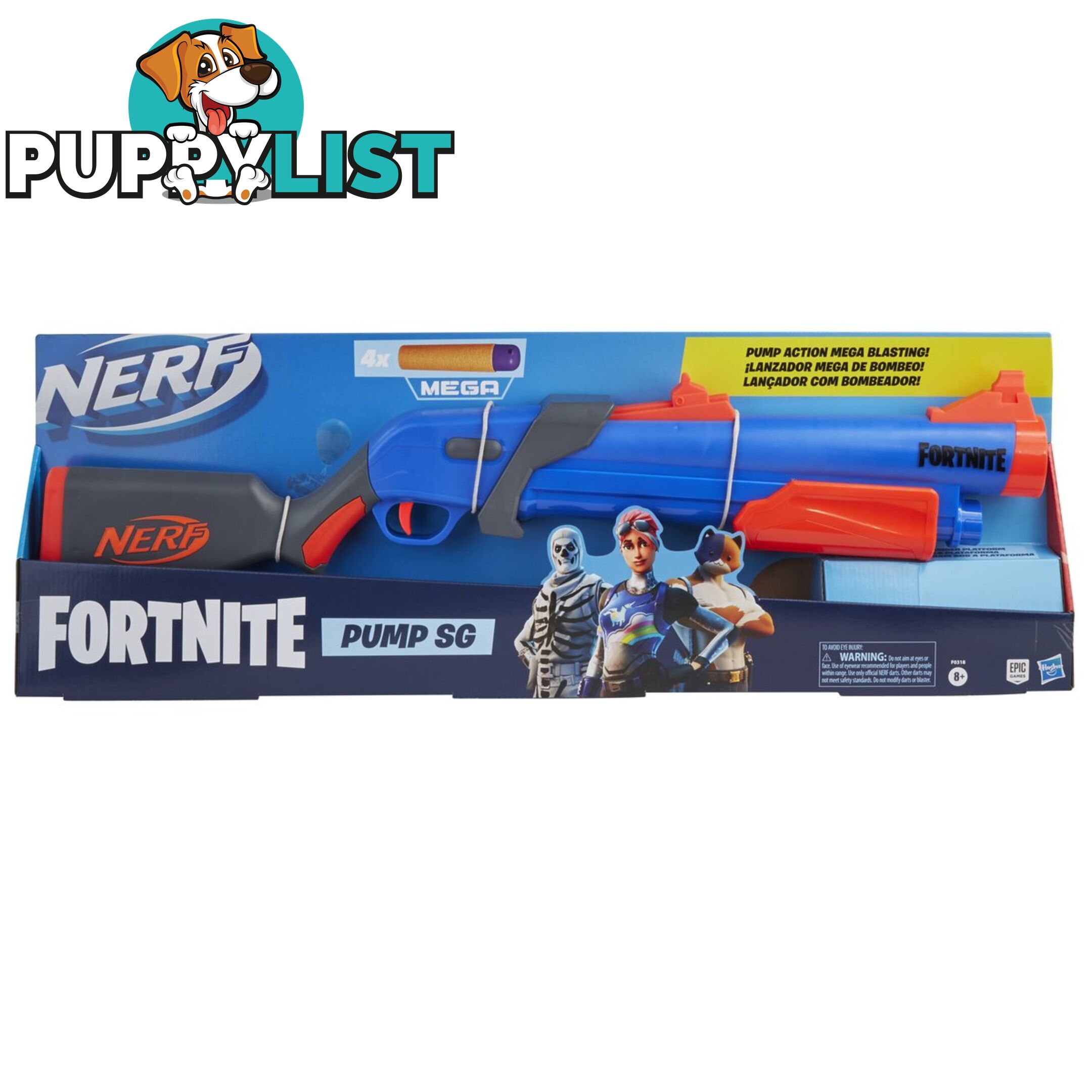 Nerf Fortnite Mega Dart SG Blaster - Hbf0317 - 630509994069