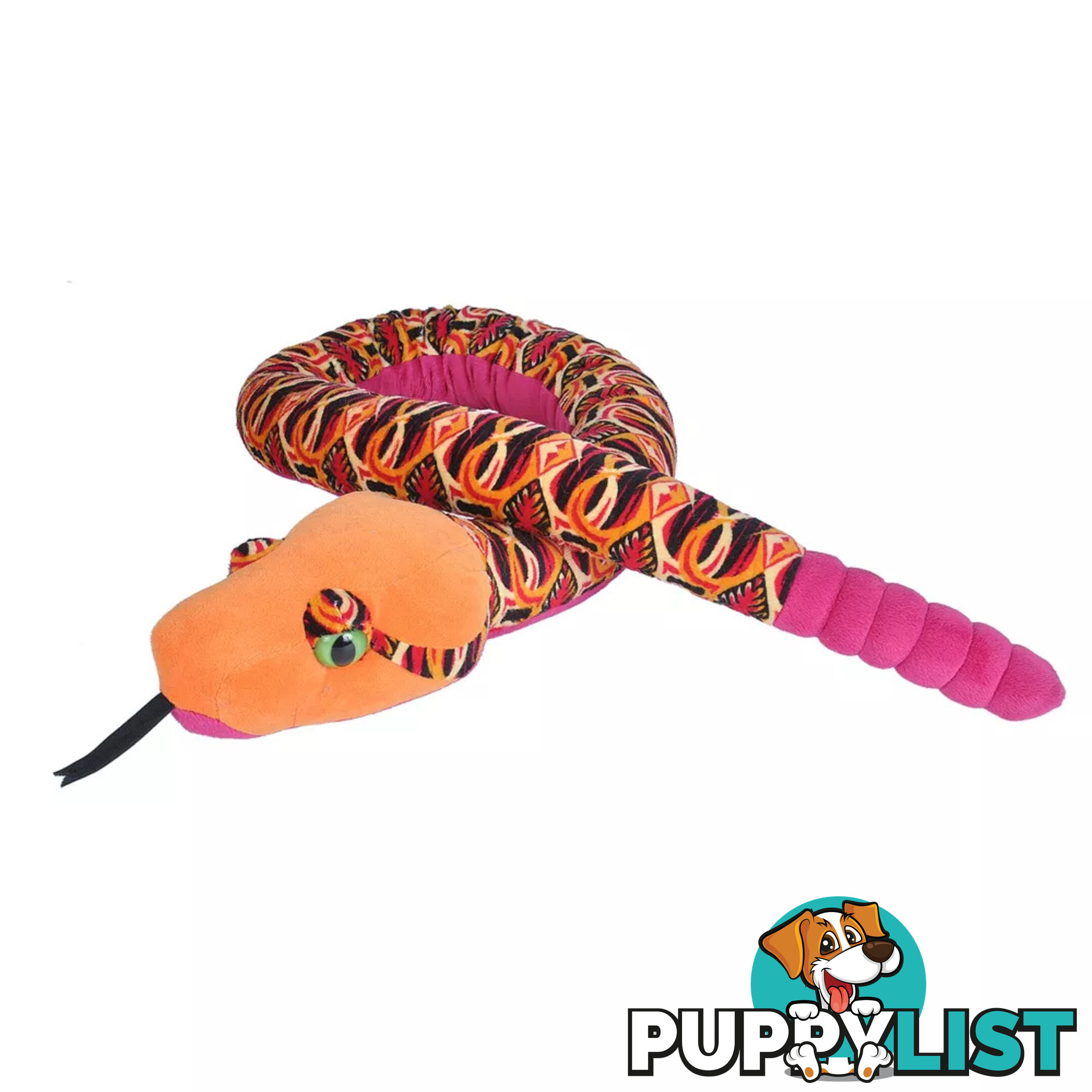 Wild Republic - Plush Snake Tribal Orange 137cm - Wr22190 - 092389221909