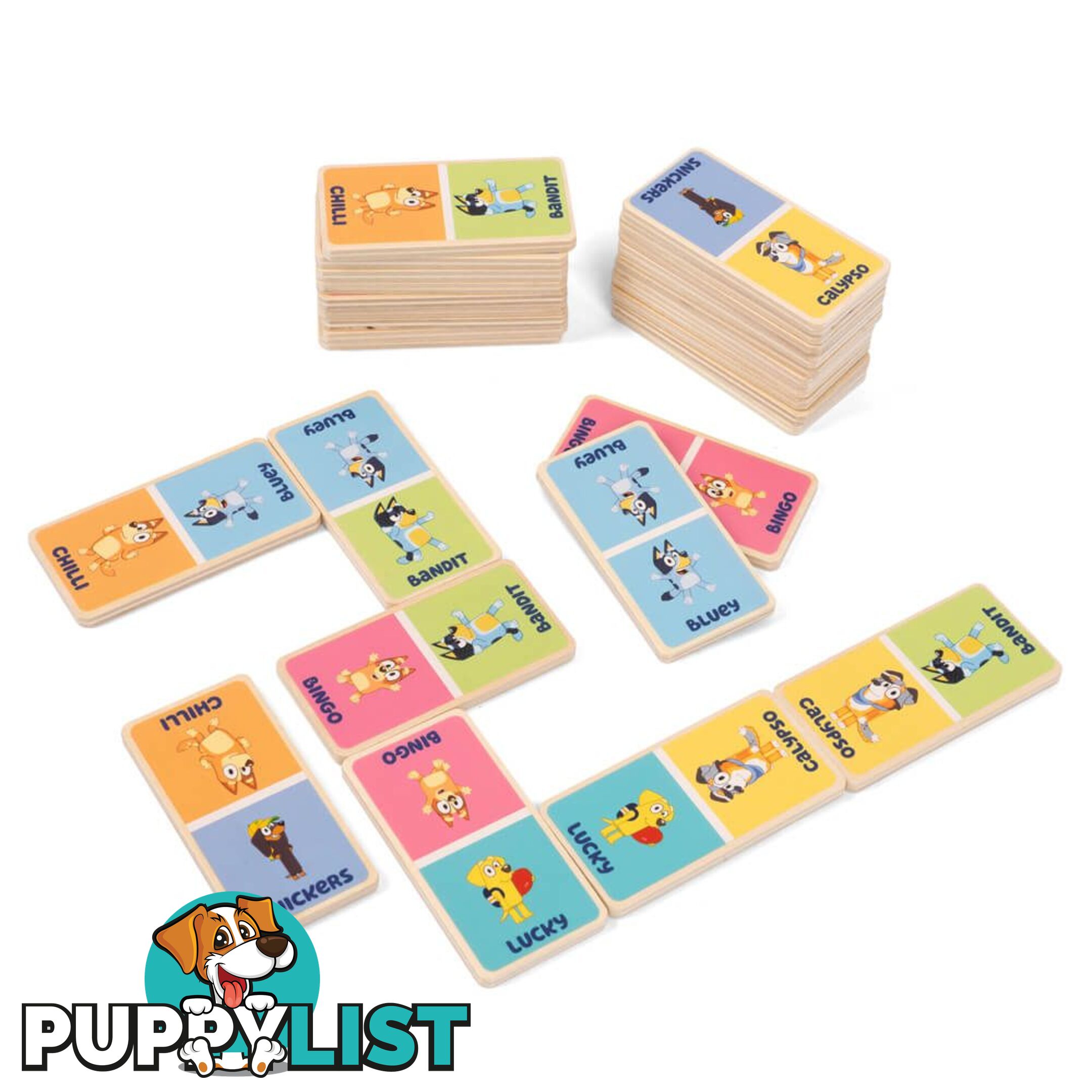 Bluey - Wooden Dominoes - Jsblu251c - 5055069721064