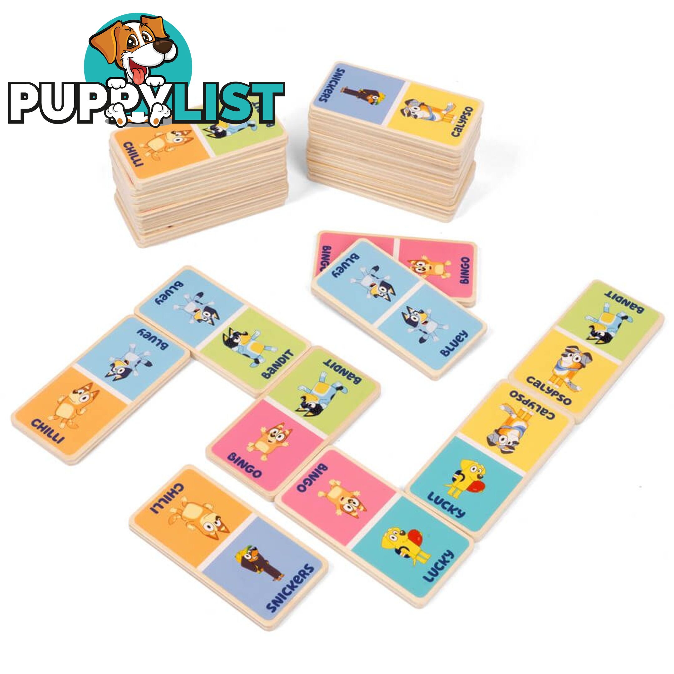 Bluey - Wooden Dominoes - Jsblu251c - 5055069721064