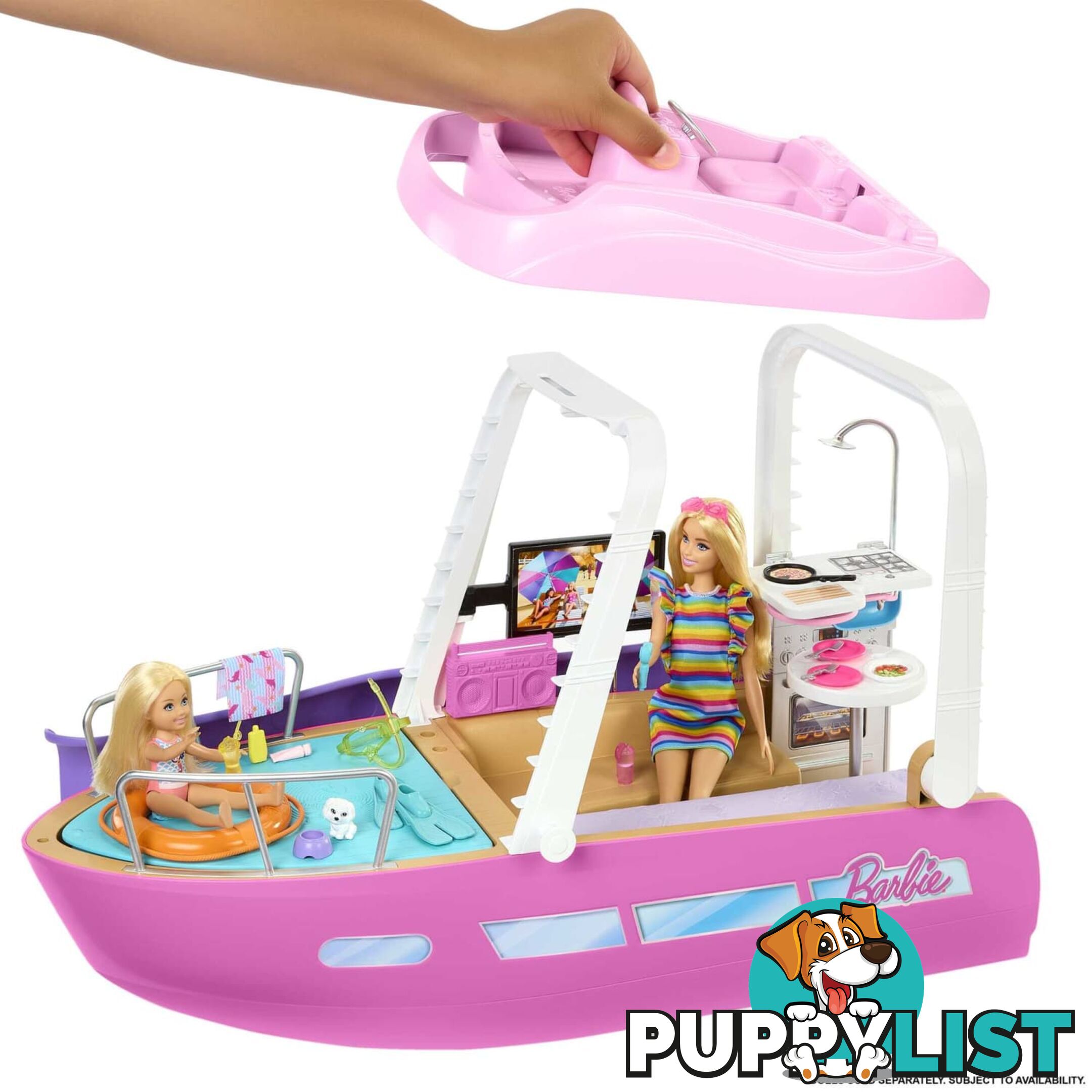 Barbie Dream Boat Playset With Pool Slide And 20+ Accessories - Mahjv37 - 194735095100