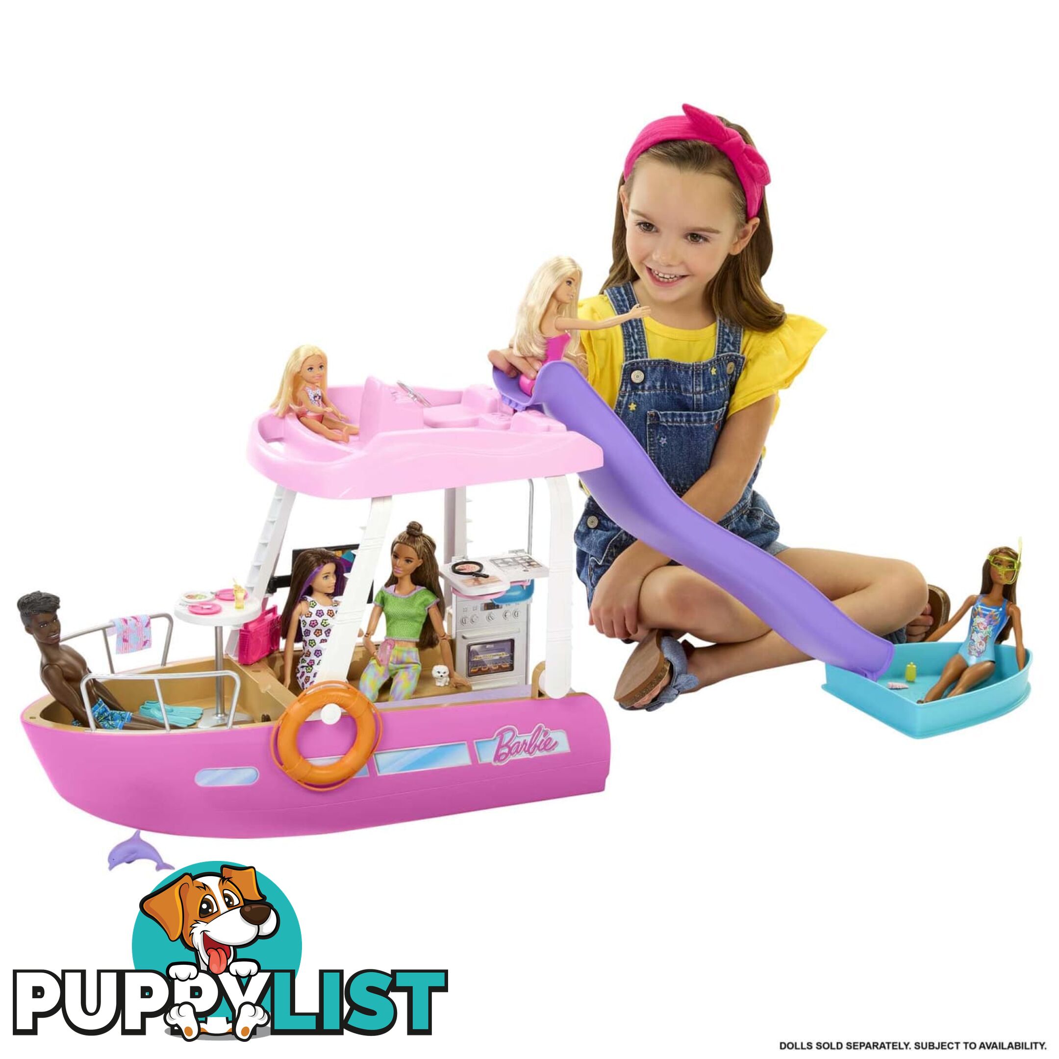 Barbie Dream Boat Playset With Pool Slide And 20+ Accessories - Mahjv37 - 194735095100