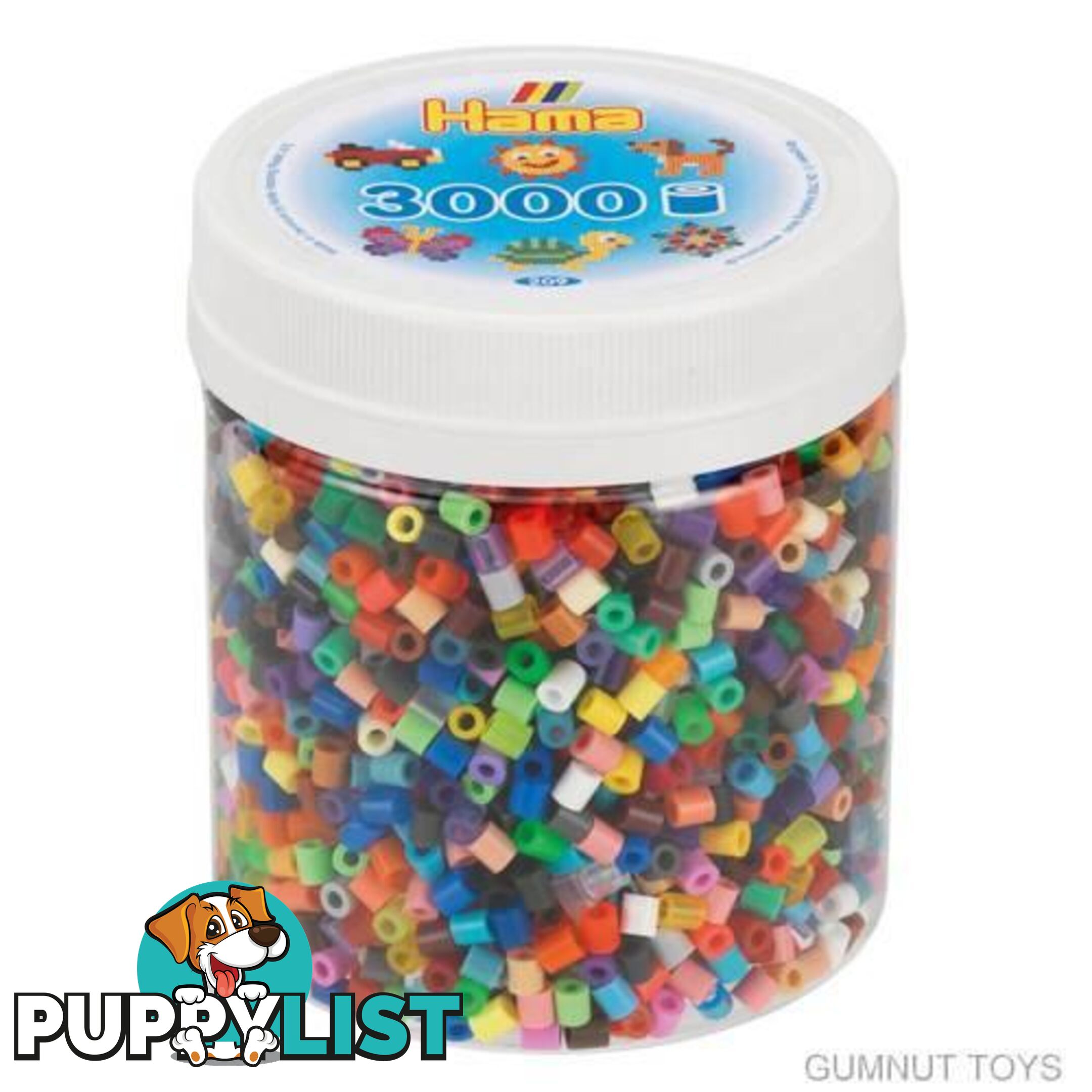 Hama Beads Tub - Craft Kit - 3000 Pieces Primary Pack - Gdhama20900 - 028178209681