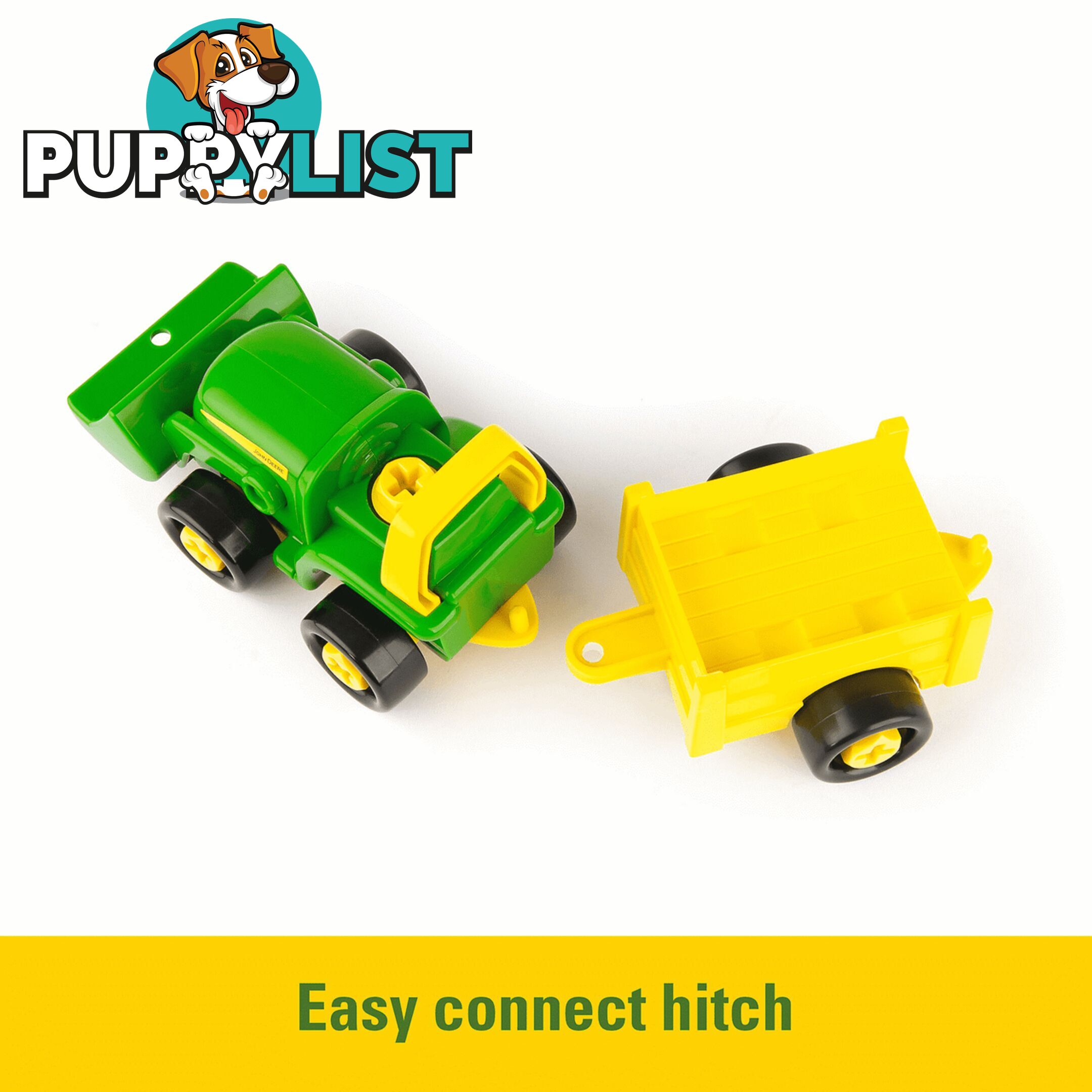 John Deere - Build-a-Buddy Bonnie Scoop Tractor with Wagon Cow and Screwdriver - Lc47209 - 036881472094