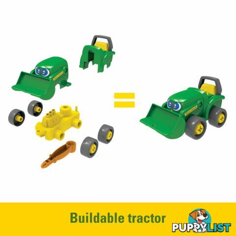 John Deere - Build-a-Buddy Bonnie Scoop Tractor with Wagon Cow and Screwdriver - Lc47209 - 036881472094