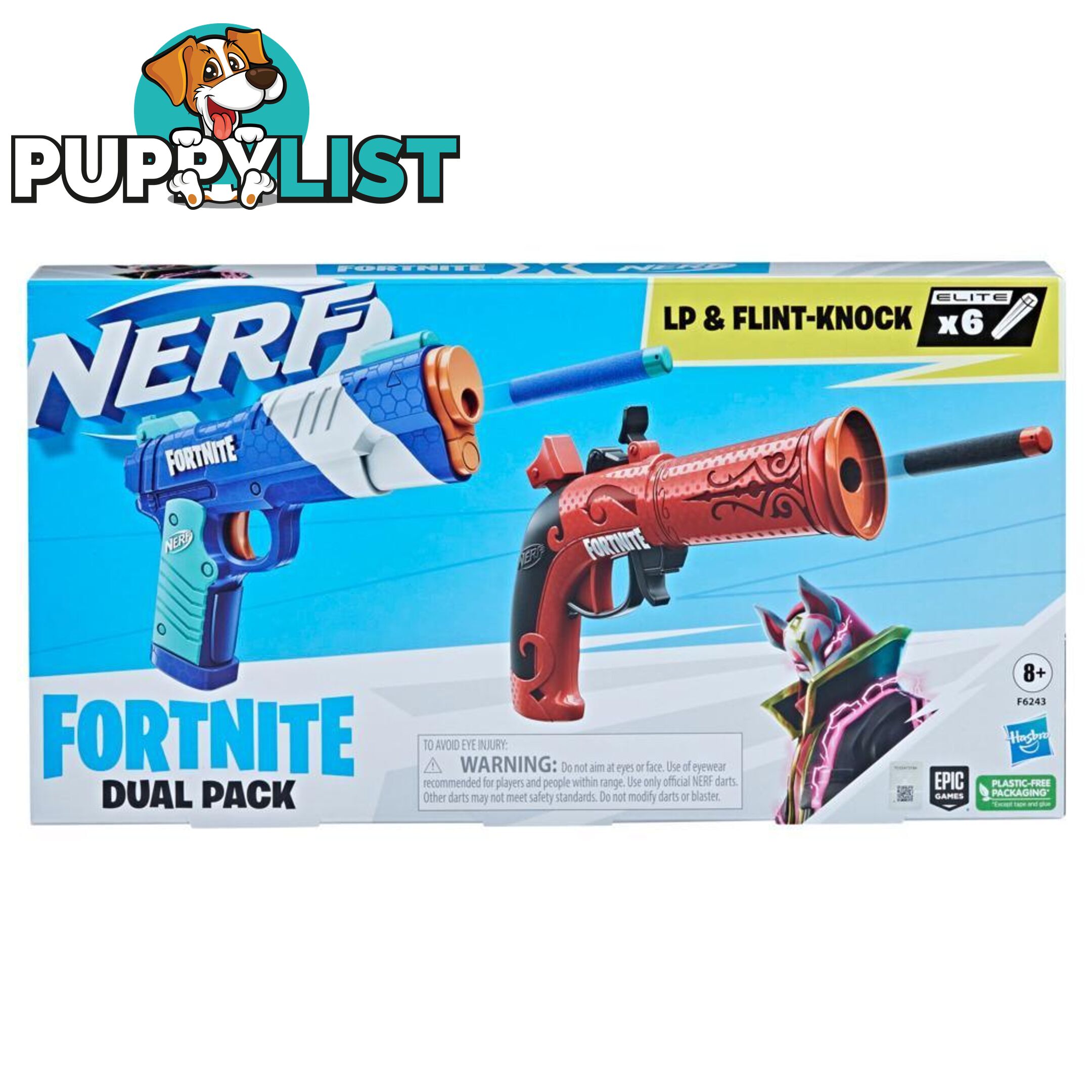 Nerf Fortnite Dual Pack Includes 2 Fortnite Blasters And 6 Nerf Elite Darts - Hbf62432212 - 195166206882