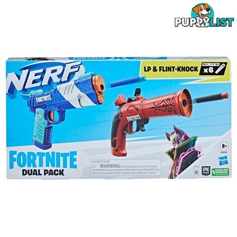 Nerf Fortnite Dual Pack Includes 2 Fortnite Blasters And 6 Nerf Elite Darts - Hbf62432212 - 195166206882