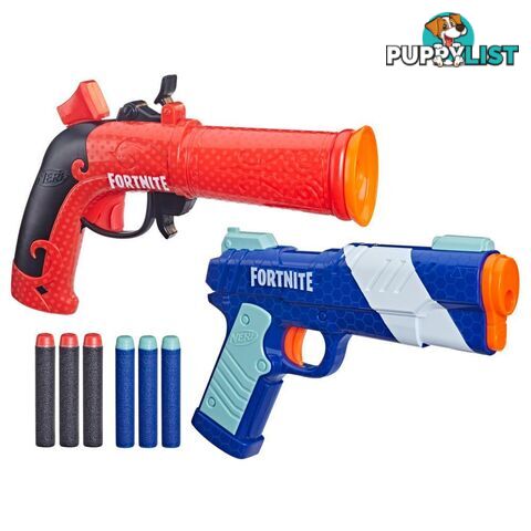 Nerf Fortnite Dual Pack Includes 2 Fortnite Blasters And 6 Nerf Elite Darts - Hbf62432212 - 195166206882