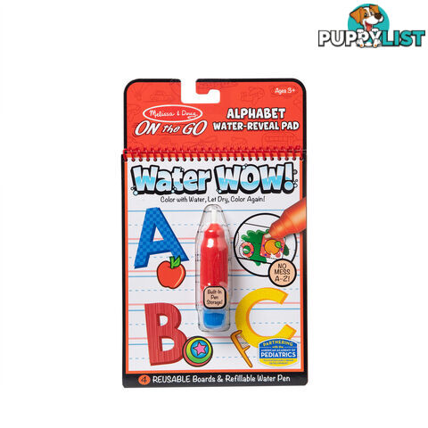 Melissa & Doug - Water Wow! Alphabet - On The Go Travel Activity   Mdmnd5389 - 000772053891