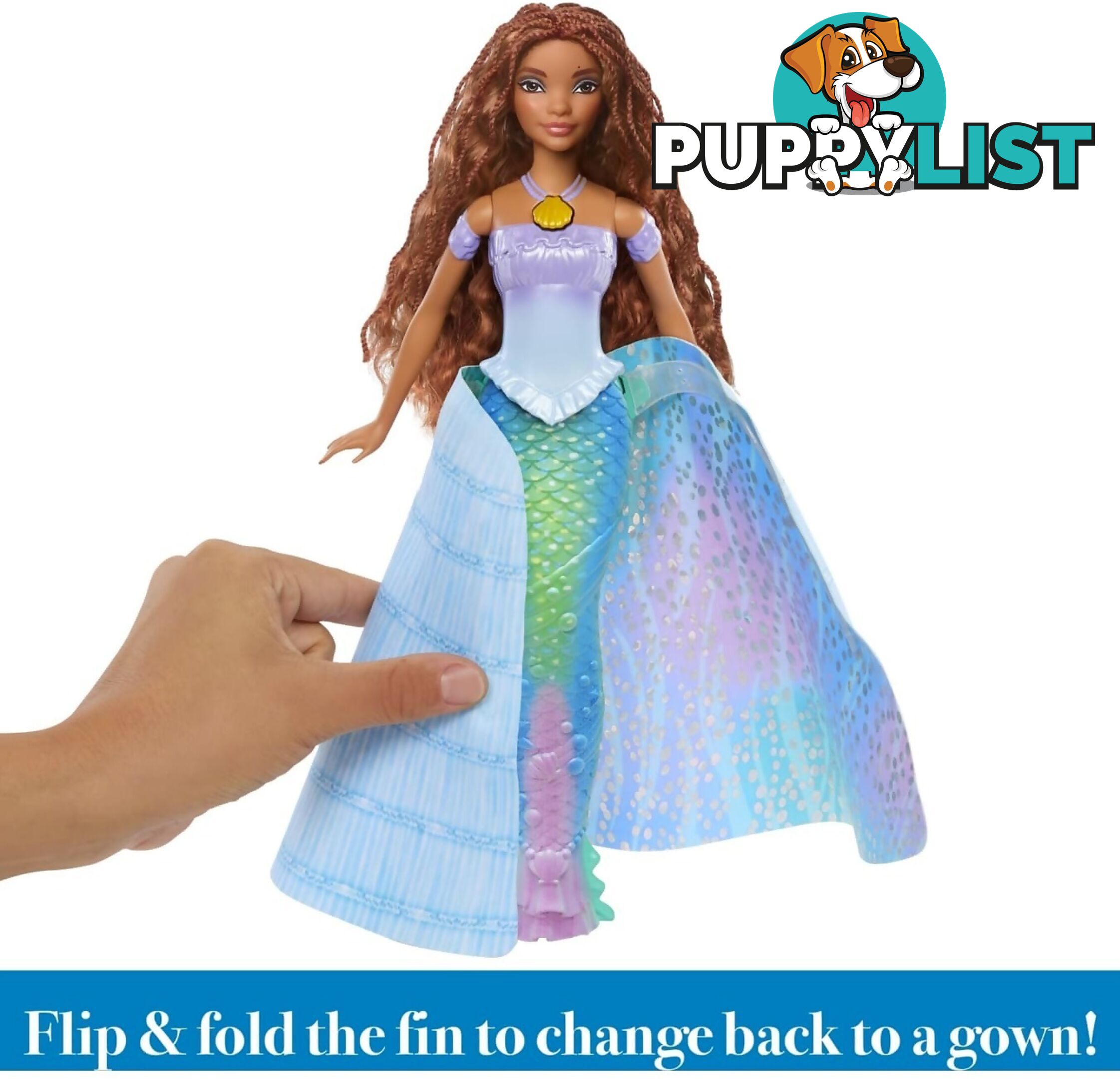 Disney - The Little Mermaid - Transforming Ariel Fashion Doll Switch From Human To Mermaid - Mattel - Mahlx13 - 194735121458