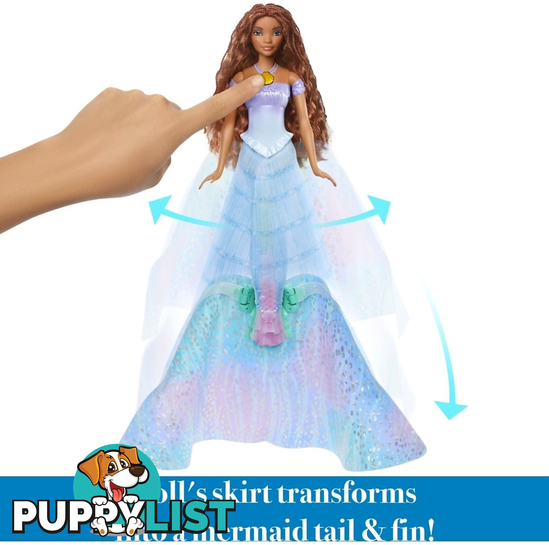 Disney - The Little Mermaid - Transforming Ariel Fashion Doll Switch From Human To Mermaid - Mattel - Mahlx13 - 194735121458