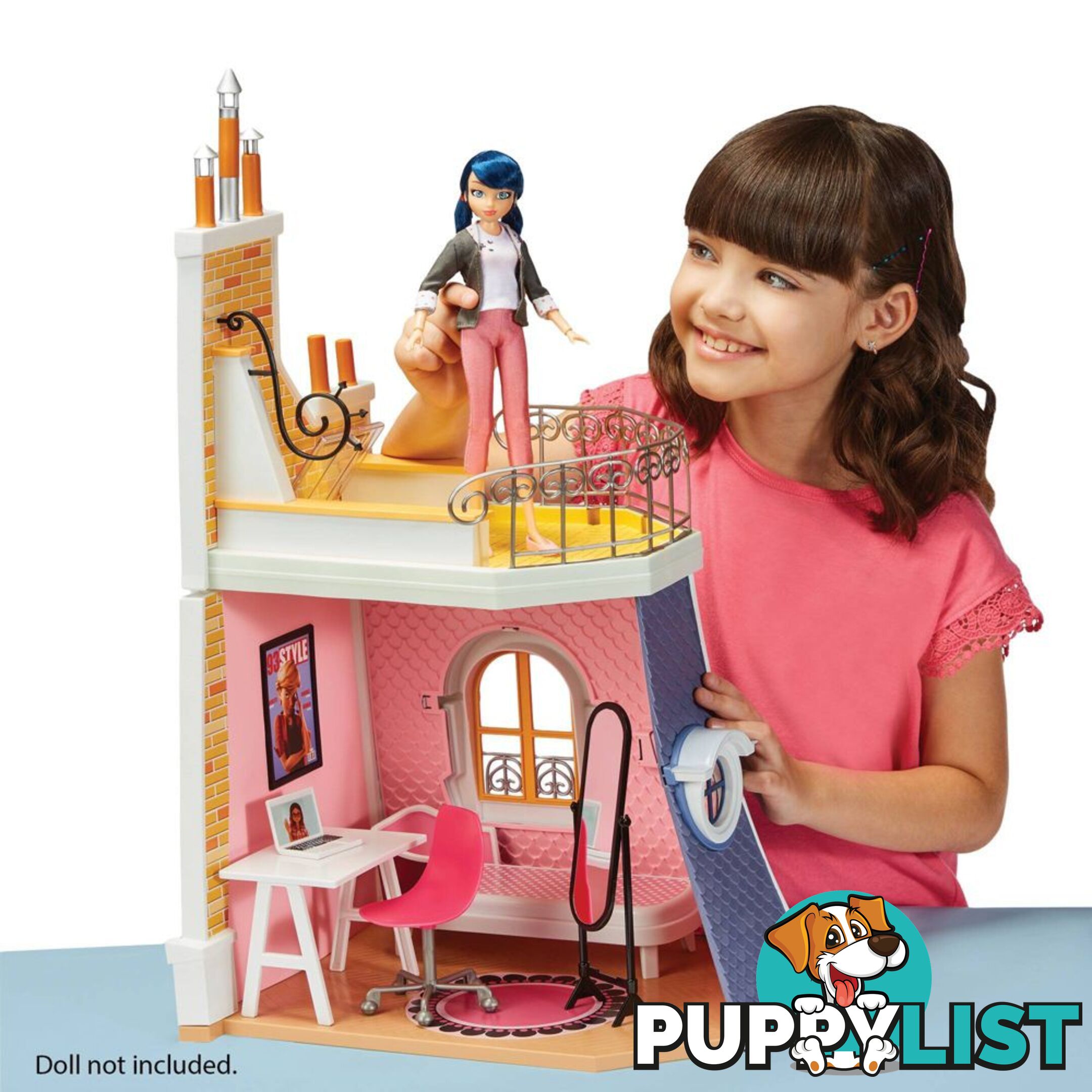 Miraculous Ladybug Marinette's 2-in-1 Bedroom And Rooftop Playset - Hs50660 - 043377506607