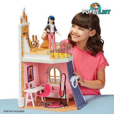 Miraculous Ladybug Marinette's 2-in-1 Bedroom And Rooftop Playset - Hs50660 - 043377506607