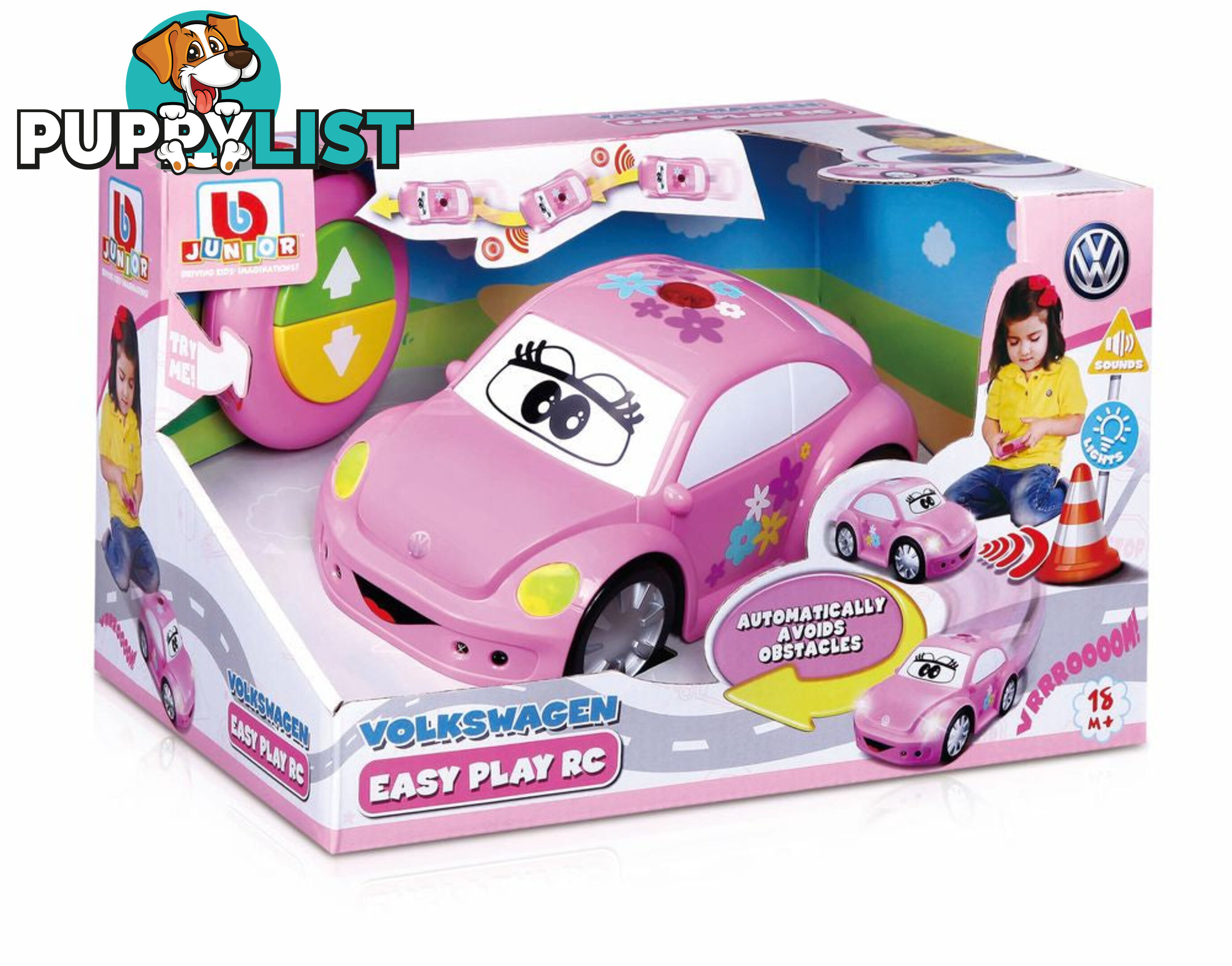 Bburago Baby Junior Easy Play Rc Beetle Volkswagen Pink - Zi44292003 - 4893998920032