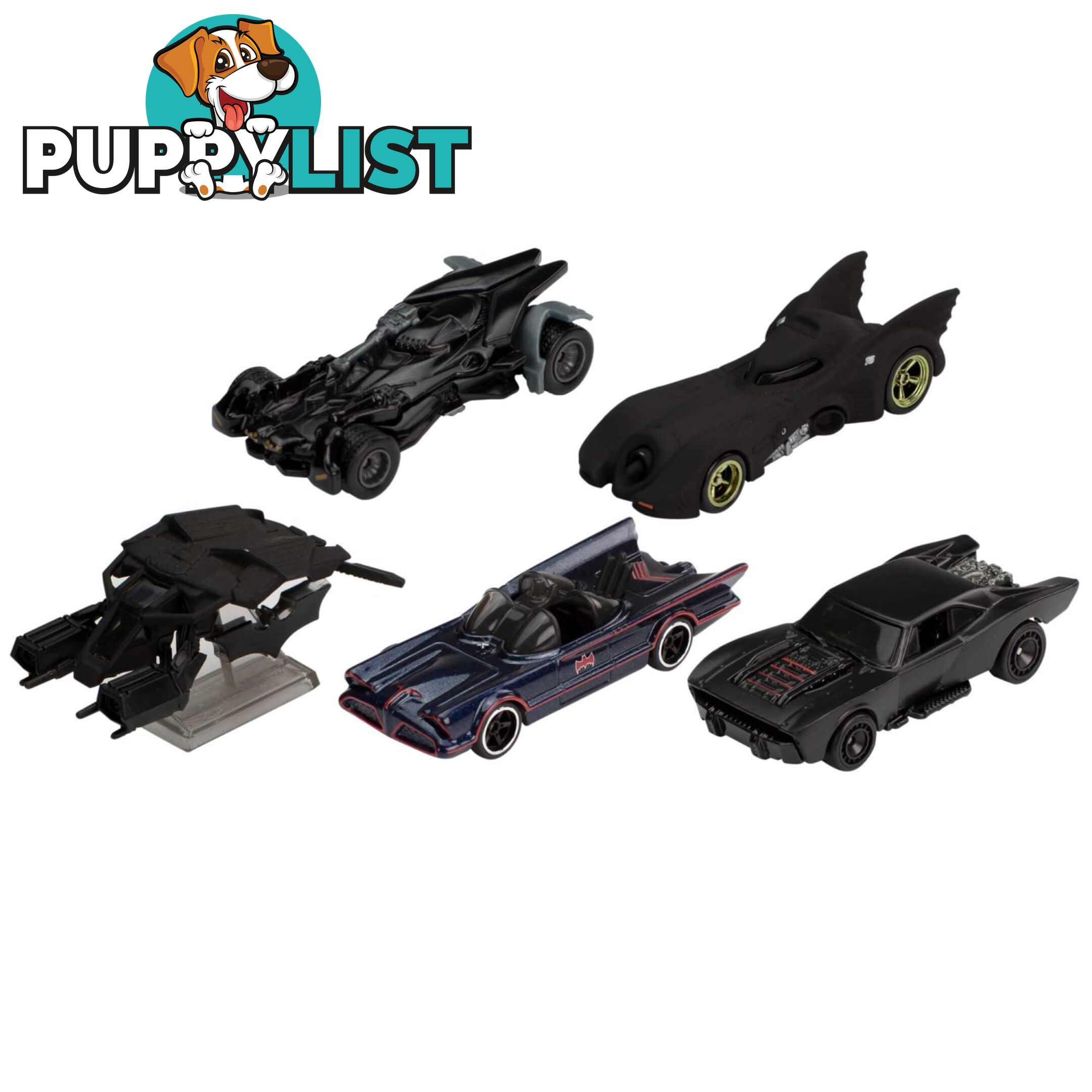 Hot Wheels® - Batman Bundle 5 Fan-favorite Batmobile Castings For Collectors - Magrm17 - 887961907469