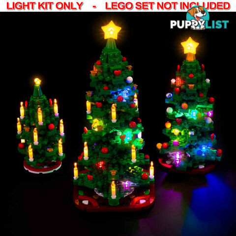 LIGHT KIT for LEGO Christmas Tree 2-in-1 40573 - Light My Bricks - 754523893624