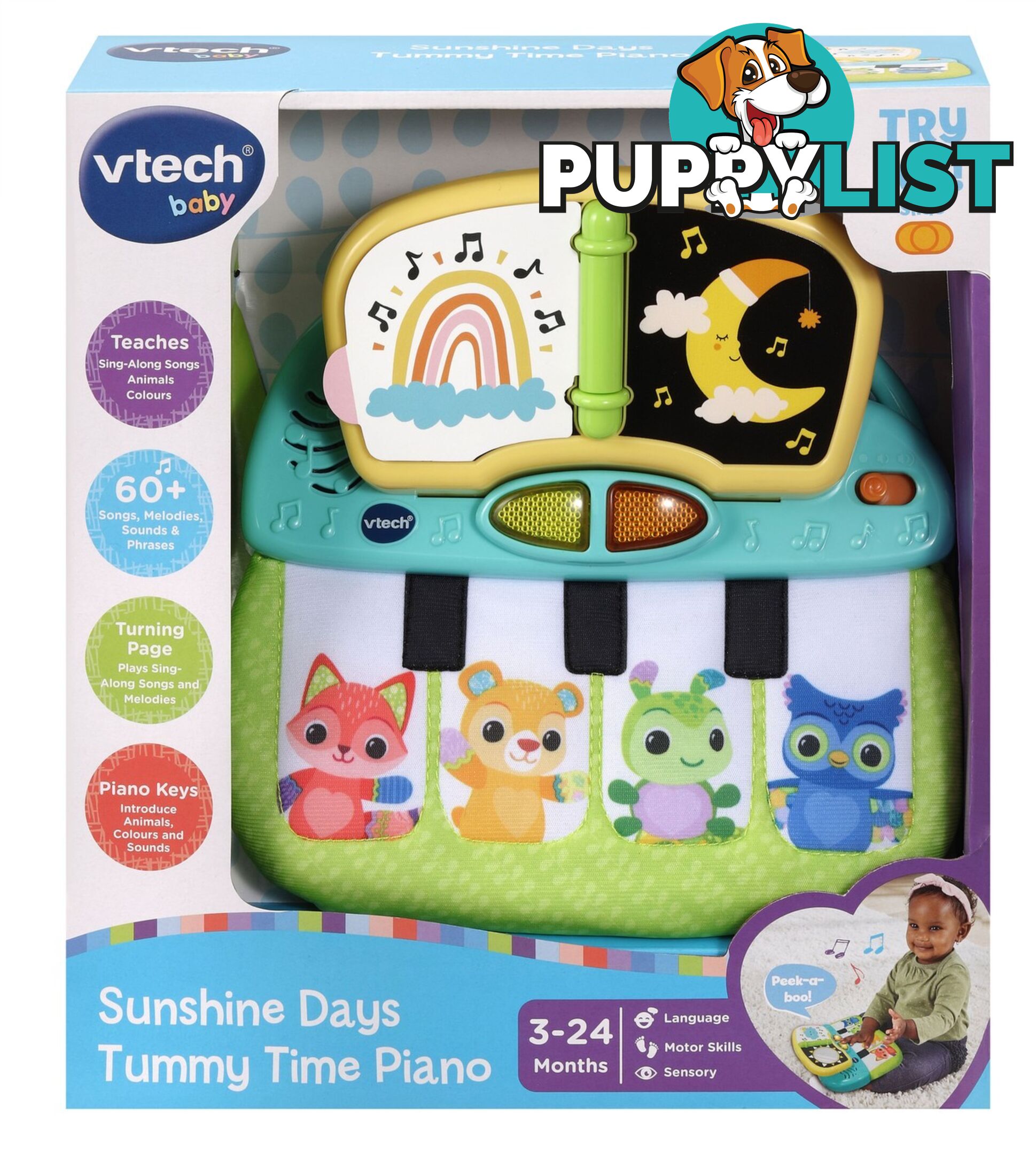 Vtech - Sunshine Days Tummy Time Piano - Tn80550403006 - 3417765504037