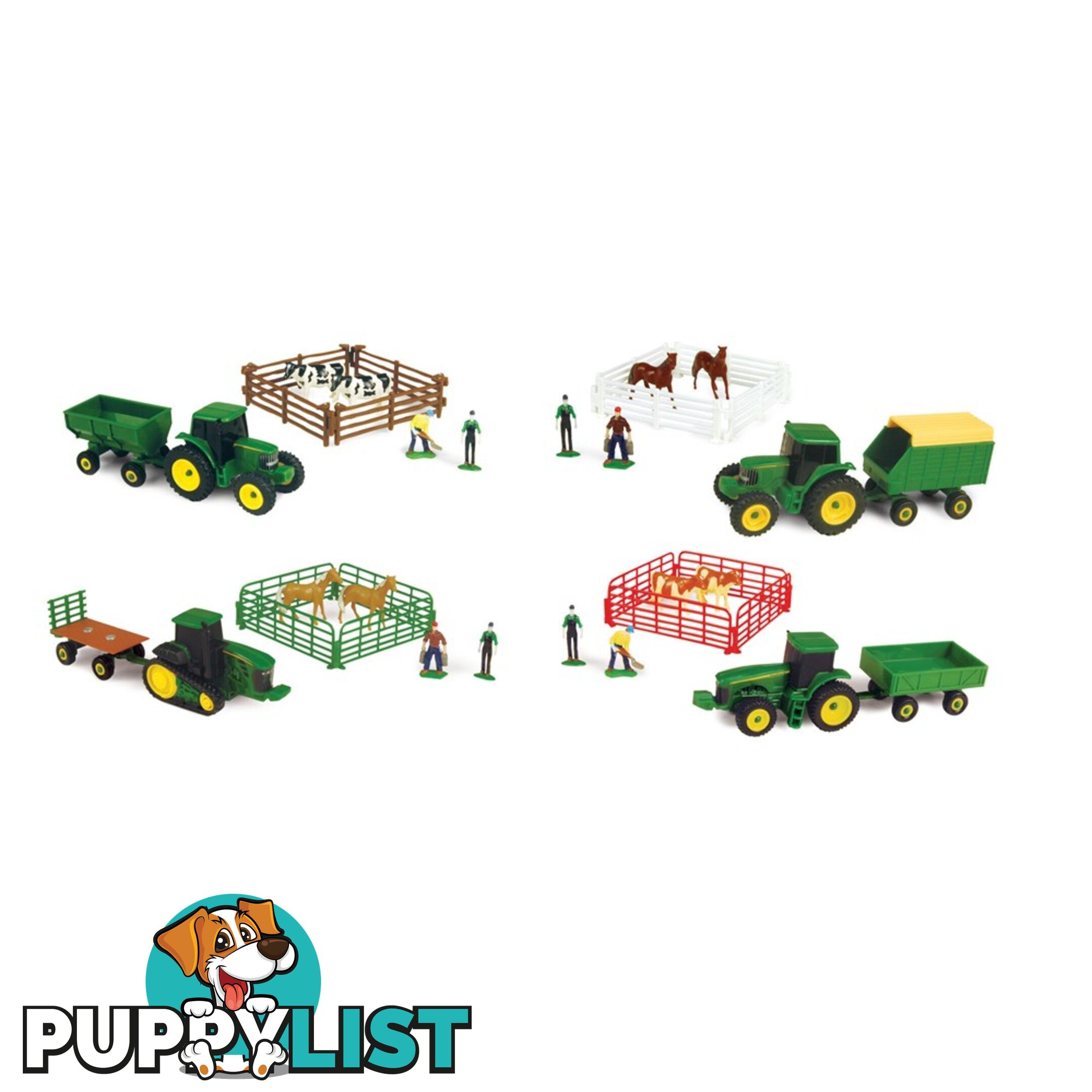 John Deere - Tomy 10 piece Mini Farm Set Random Assorted - Lc37657a - 036881376576