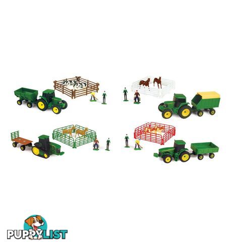 John Deere - Tomy 10 piece Mini Farm Set Random Assorted - Lc37657a - 036881376576