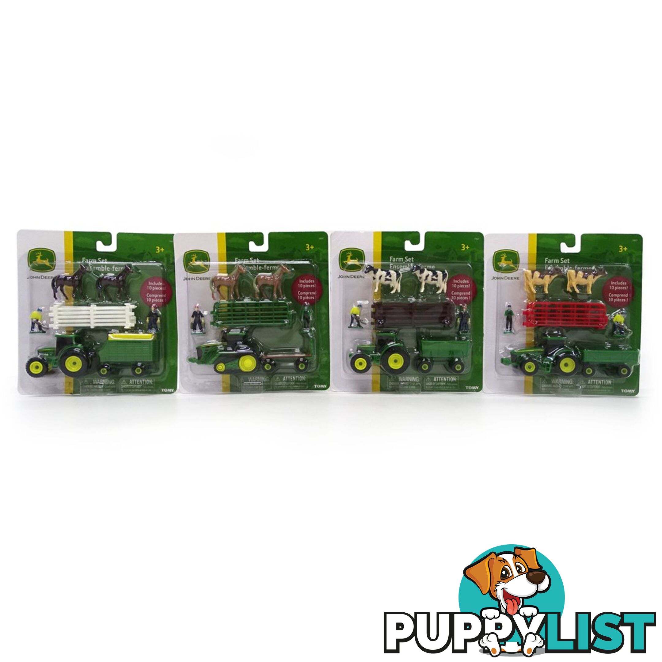 John Deere - Tomy 10 piece Mini Farm Set Random Assorted - Lc37657a - 036881376576