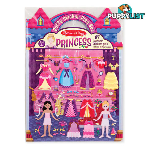 Melissa & Doug - Puffy Stickers Play Set: Princess - Mdmnd9100 - 000772091008