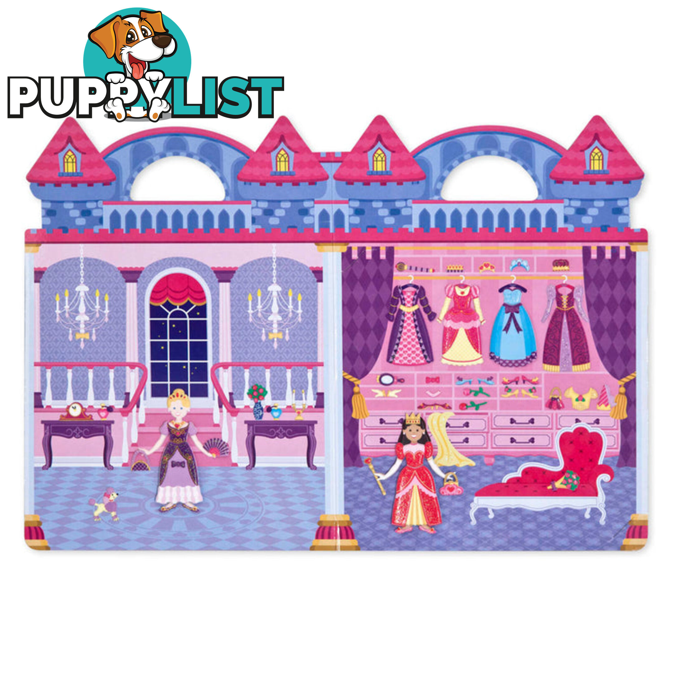 Melissa & Doug - Puffy Stickers Play Set: Princess - Mdmnd9100 - 000772091008