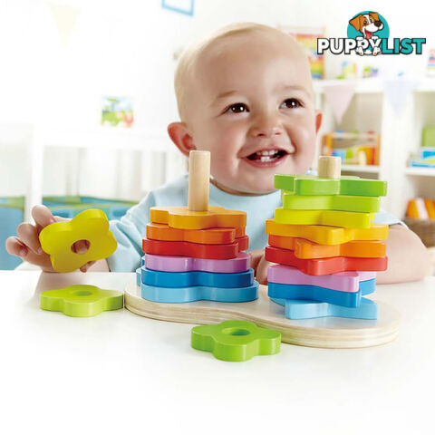 Hape -  Double Rainbow Stacker - Ughe0406 - 6943478002531