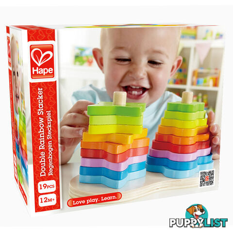 Hape -  Double Rainbow Stacker - Ughe0406 - 6943478002531