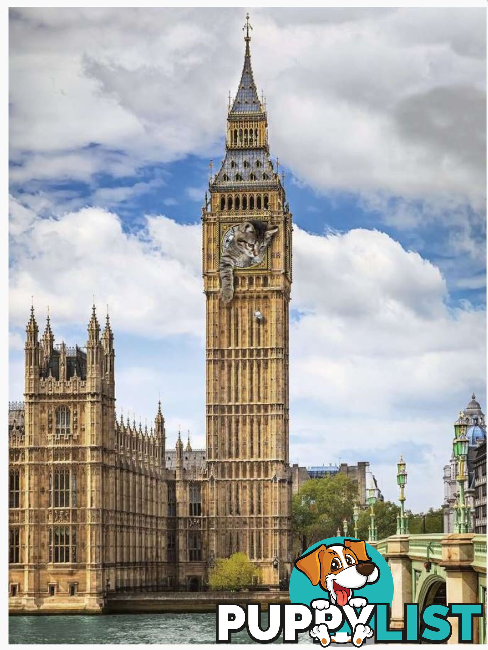 Ravensburger - Funny Cat On Big Ben Jigsaw Puzzle 1500pc - Mdrb16009 - 4005556160099