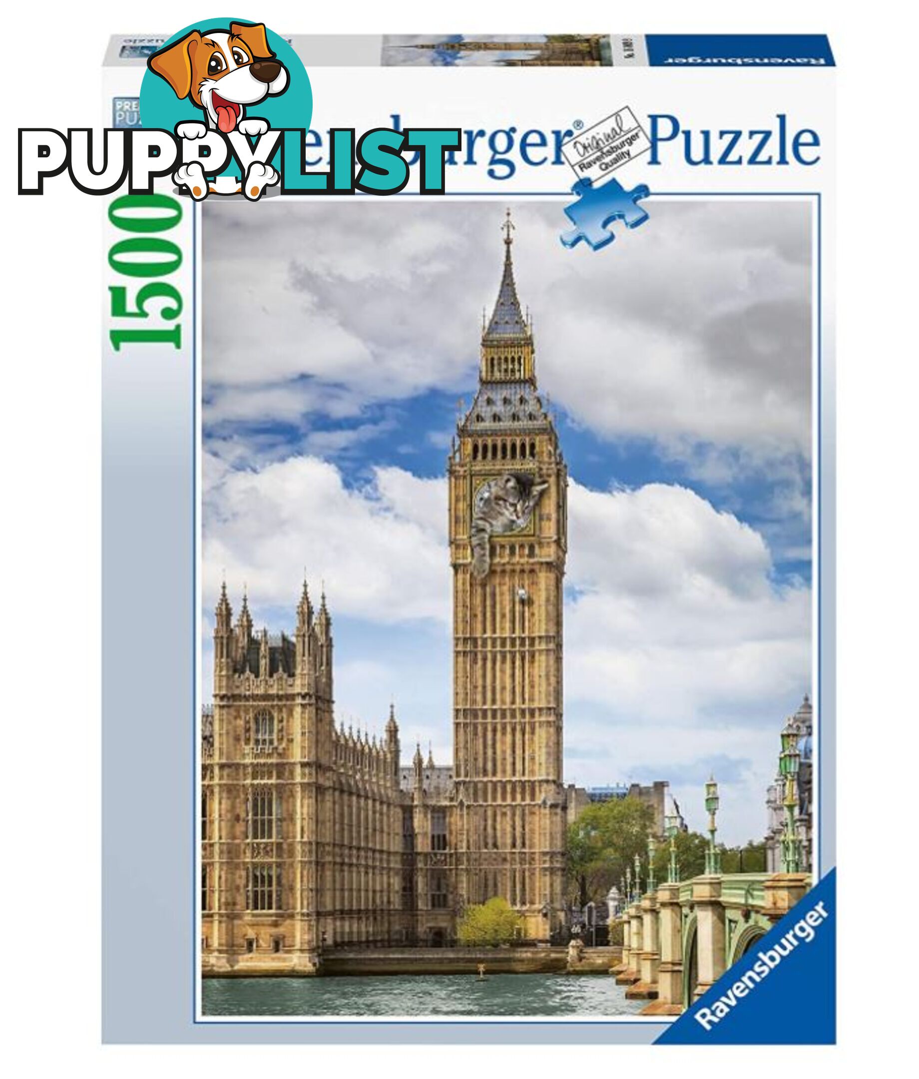 Ravensburger - Funny Cat On Big Ben Jigsaw Puzzle 1500pc - Mdrb16009 - 4005556160099