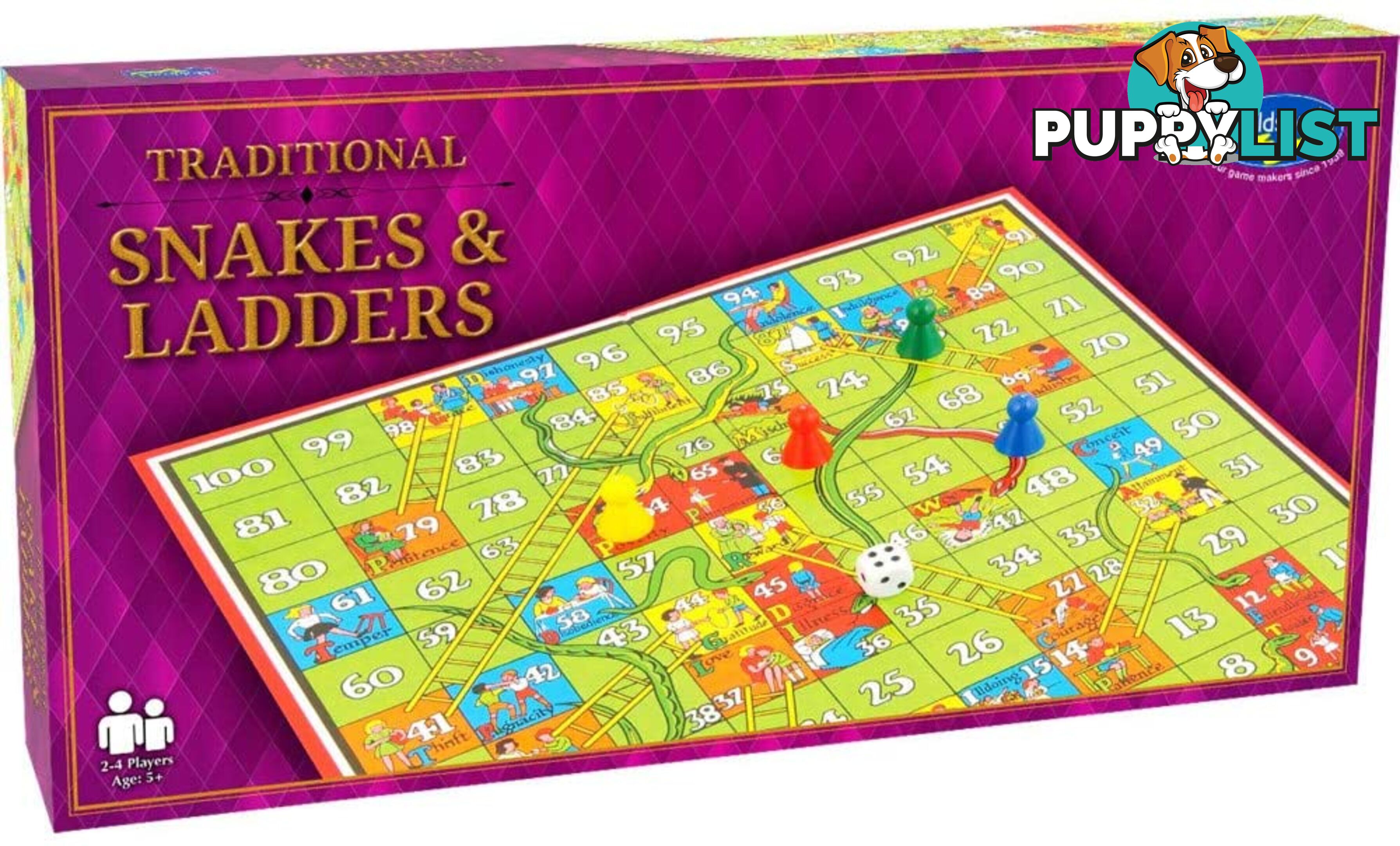 Holdson - Snakes And Ladders Board Game Holdson Jdhol129454 - 9414131129454